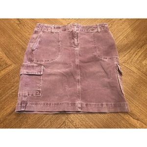 J. Jill Size 6 Stretch Light Purple Corduroy Skirt